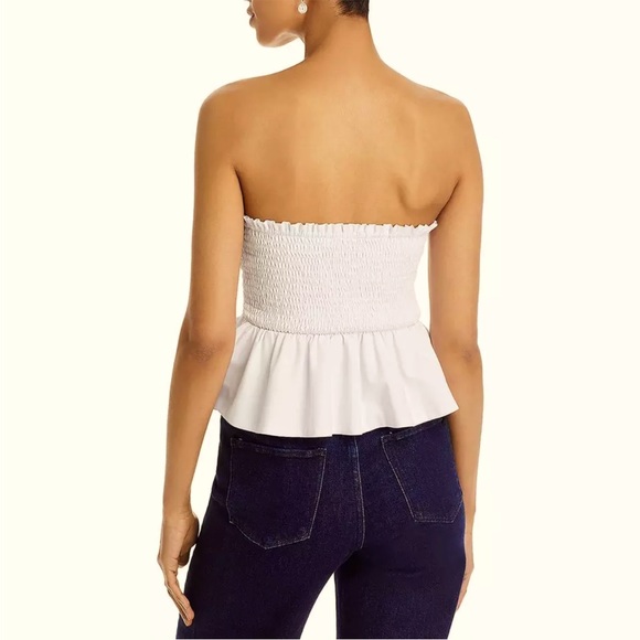 FORE Peplum Knot Strapless Top w/Side Zip and Elastic Back Size Medium NWT - Picture 2 of 6